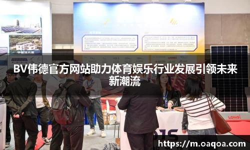 BV伟德官方网站助力体育娱乐行业发展引领未来新潮流