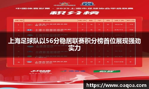 上海足球队以56分稳居联赛积分榜首位展现强劲实力